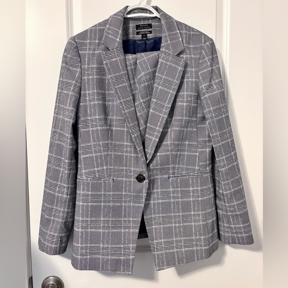 RW&Co Plaid Skirt Suit